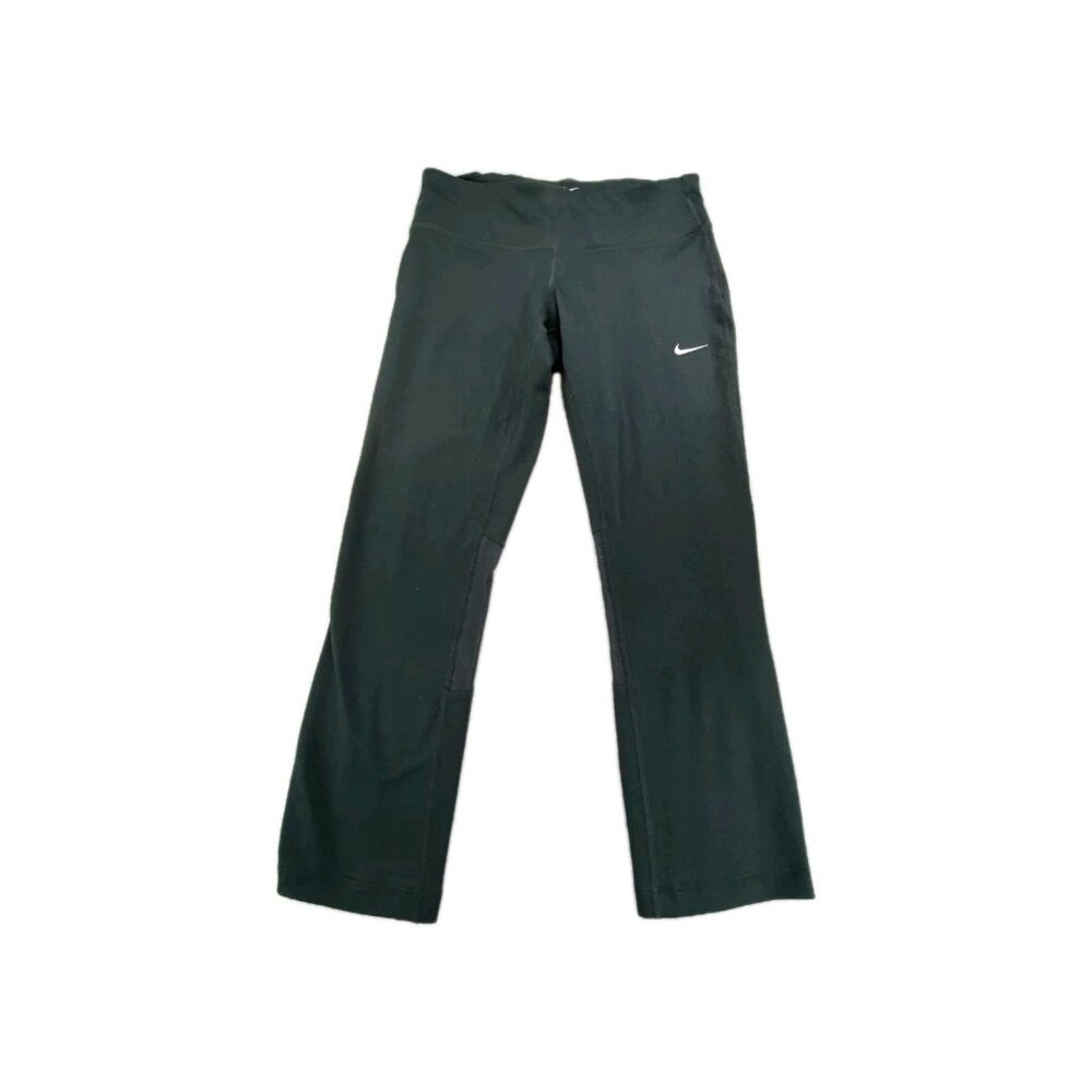 Nike Leggings Women's Small Black Dri-Fit Stretch Back Zip Performance Running